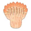 Feather shaped hand fan