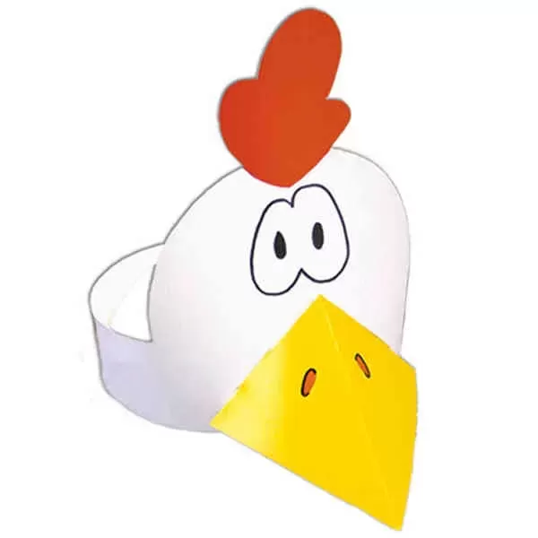 Chicken visor made from