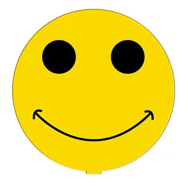 Smiley face shape paper