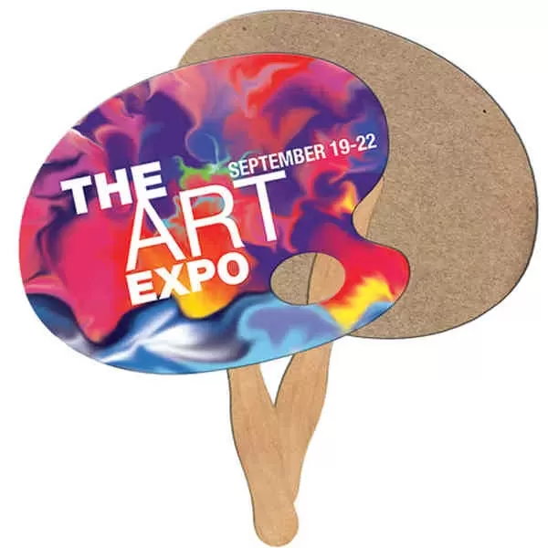 Artist's pallet shaped fan