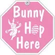 Bunny hop window sign.